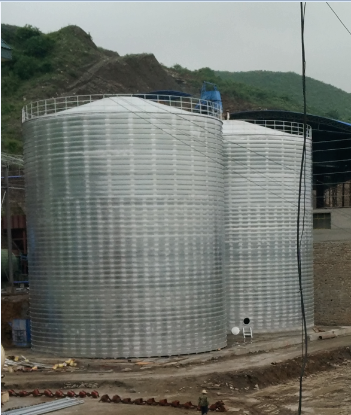 吉州粮食钢板仓的安装全过程不用热焊接